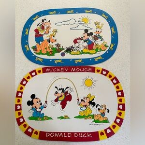 Vintage Disney Mickey Mouse & Friends Disney Babies Colorful Placemats! 1984